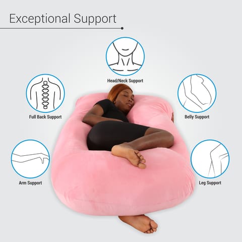 Pregnancy Pillow For Complete Support for Back, Hips, Legs, Belly, Ansonia