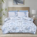 Printed Comforter Set 6-Pcs King Size With Removable Filler And Down Alternative Filling, Mercury