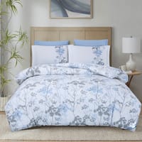 Printed Comforter Set 6-Pcs King Size With Removable Filler And Down Alternative Filling, Mercury