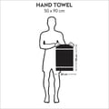 Premium 100 % Combed Cotton 2-Pcs Hand Towel Set  (50 X  90 CM) 600 GSM ,White